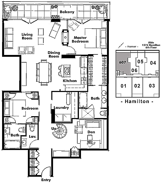 Floor plan 607