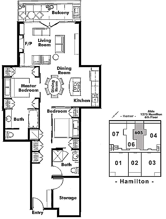 Floor plan 605