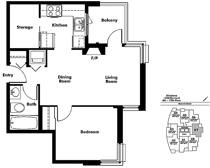 Floor plan 607