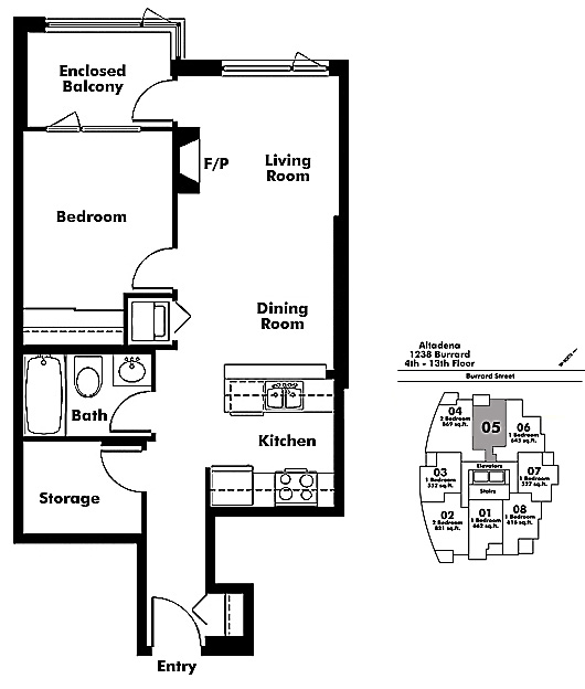 Floor plan 505