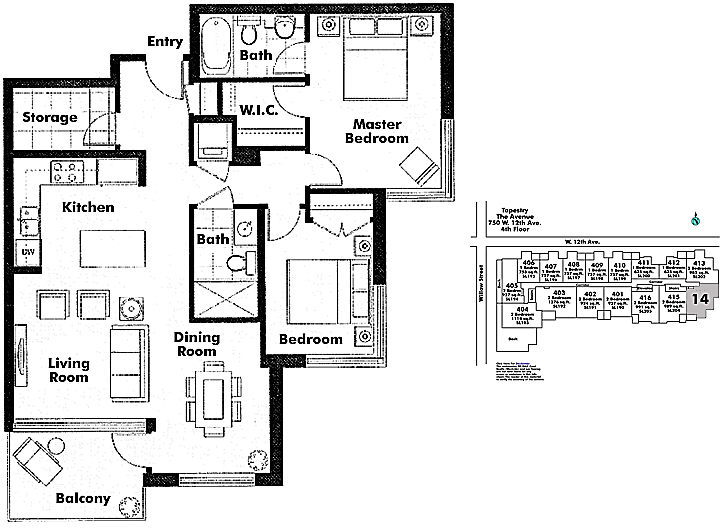 Floor plan 414