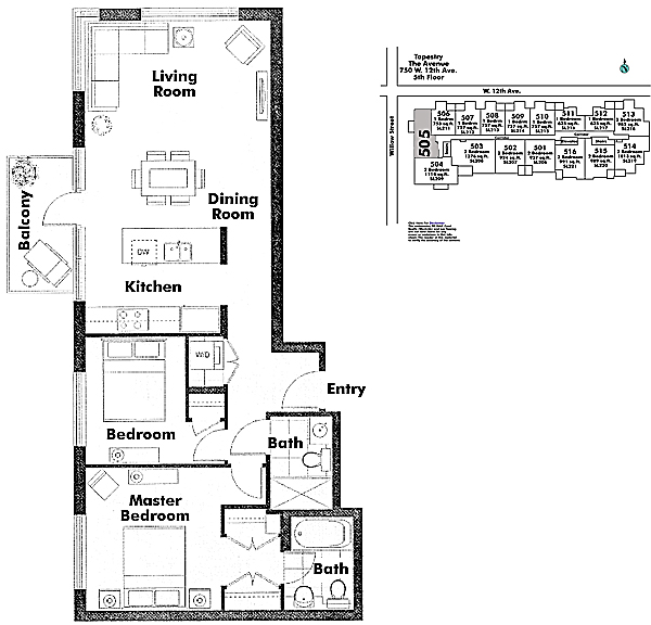 Floor plan 505