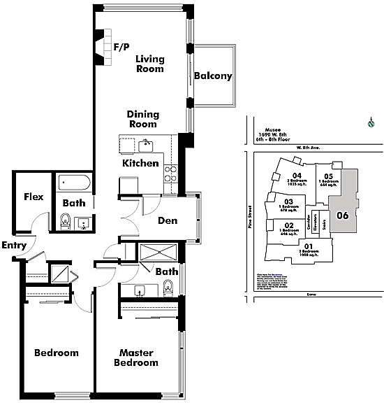 Floor plan 606