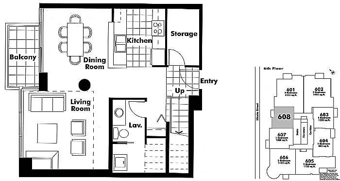 Floor plan 608