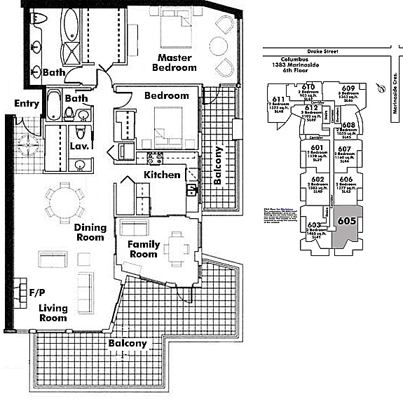 Floor plan 605
