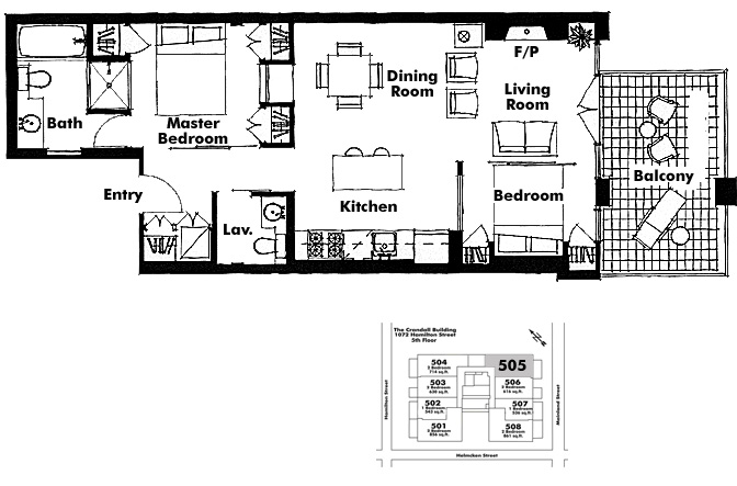 Floor plan 505