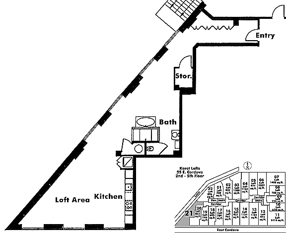 Floor plan Loft421