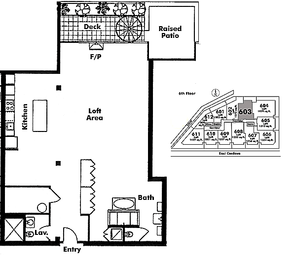 Floor plan 603
