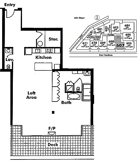 Floor plan 607