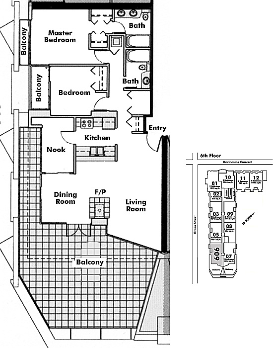 Floor plan 606