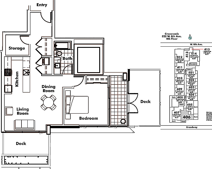 Floor plan 406