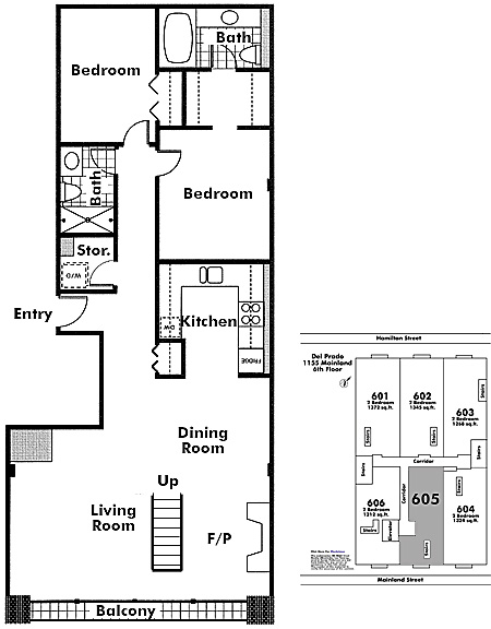 Floor plan 605