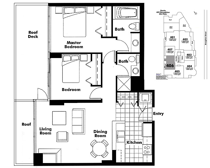 Floor plan 406
