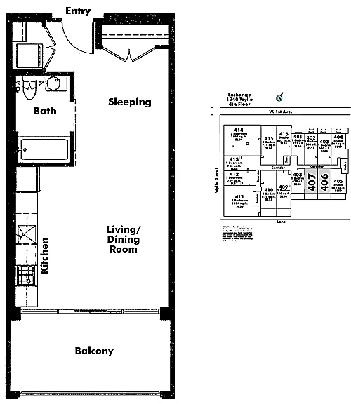 Floor plan 406