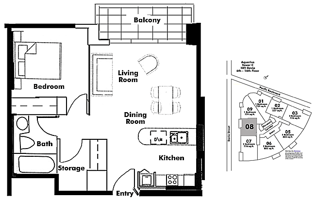 Floor plan 608