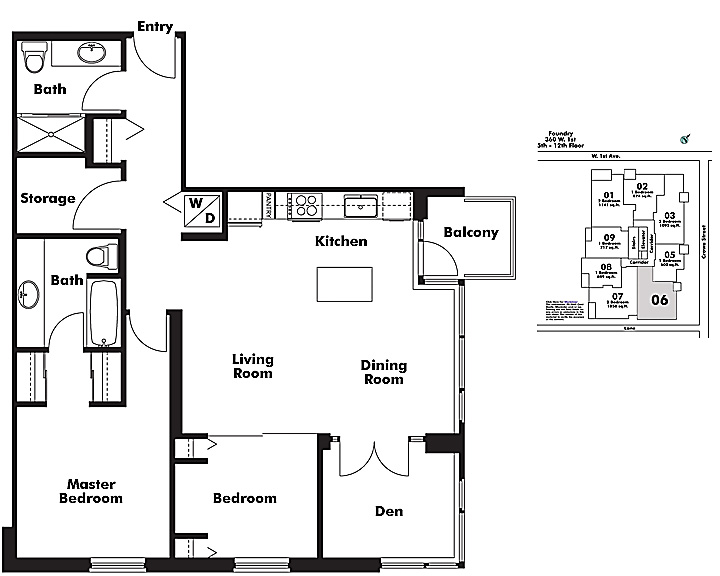 Floor plan 606