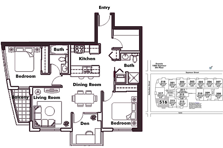 Floor plan 516