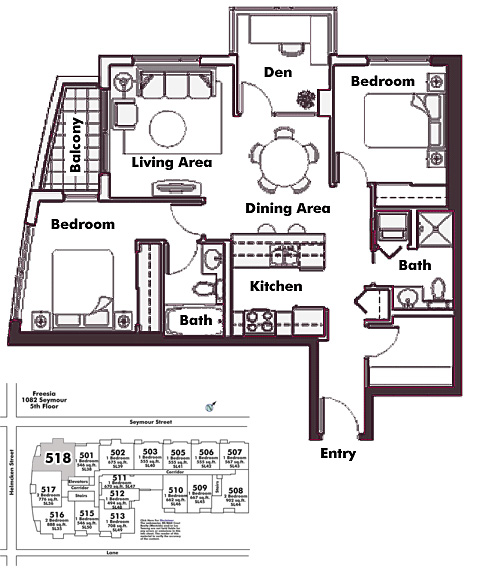 Floor plan 518