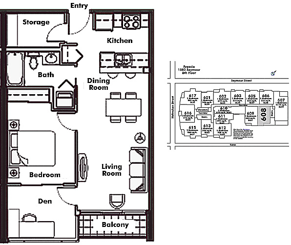 Floor plan 608