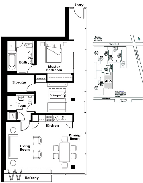 Floor plan 406