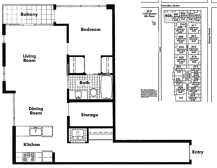 Floor plan 406