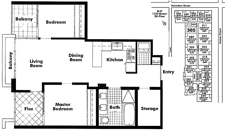 Floor plan 505